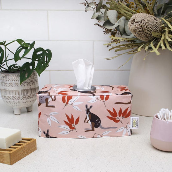tissue-box-cover-bathroom-pink-kangaroo-print-australiana-gifts-mimi-handmade-australia