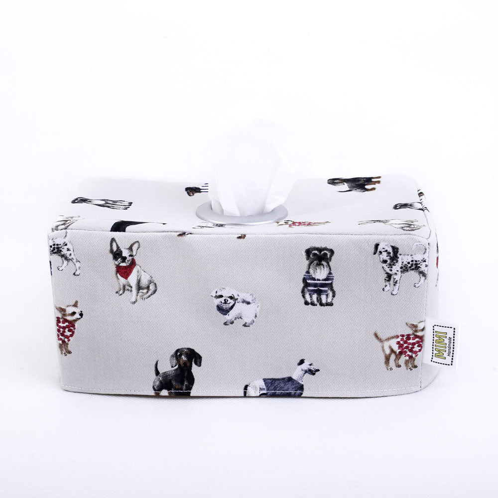 Buy Tissue Box Cover Grey Dogs Online | MIMI Handmade – MIMI