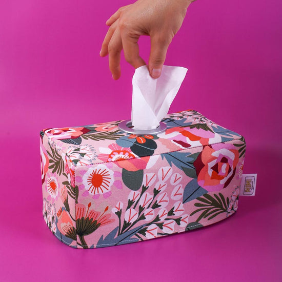 tissue-box-cover-rectangular-pink-pastel-flower-print-australiana-gifts-mimi-handmade-australia