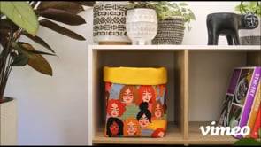 Load and play video in Gallery viewer, cheerful storage baskets for shelves mimi handmade australia
