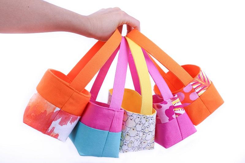 colourful toddler handbag Decorative Basket with handles Wall Organisers