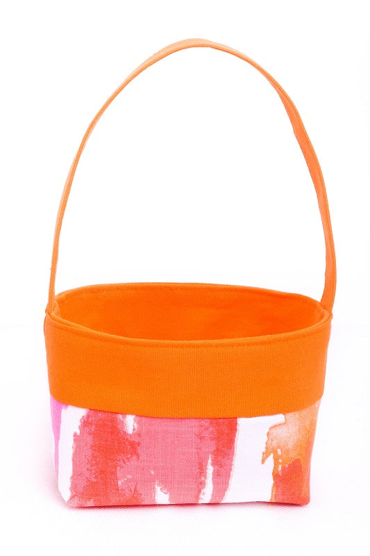 Load image into Gallery viewer, orange-kids-easter-egg-hunt-basket-with-handle-mimi-handmade-australia
