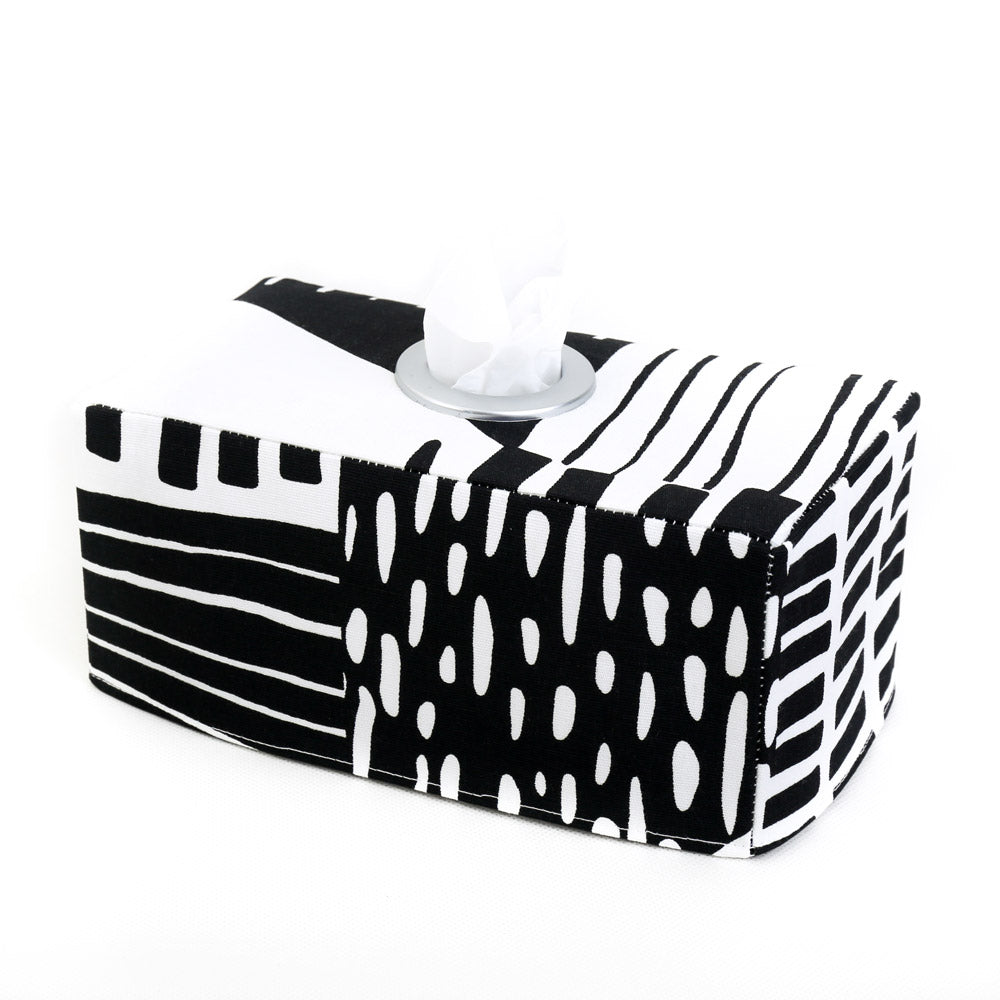 black-and-white-geometric-stripes-rectangular-tissue-box-cover