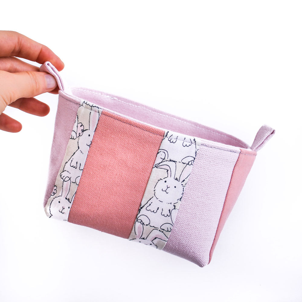 
                  
                    small-storage-basket-scrap-fabric-pink-bunny-upcycled-collection-mimi-handmade-australia
                  
                