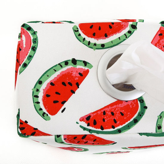 Load image into Gallery viewer, close-up-watermelon--tissue-box-cover-ring-opening
