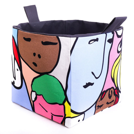 Load image into Gallery viewer, colourful-storage-basket-for-cube-shelves-mimi-handmade
