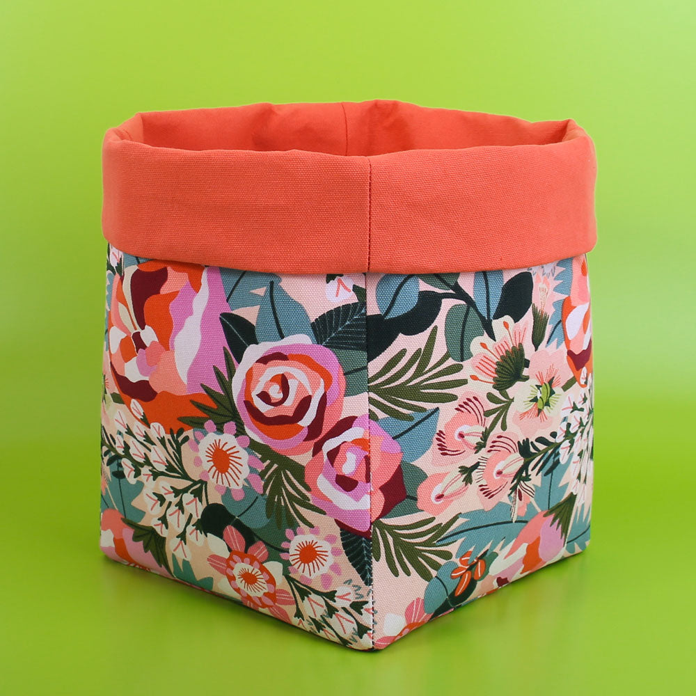 Buy Storage Basket Plant Pot Cover Pastel Flowers Print MIMI buy-storage-basket-plant-pot-cover-pastel-flowers-print-mimi