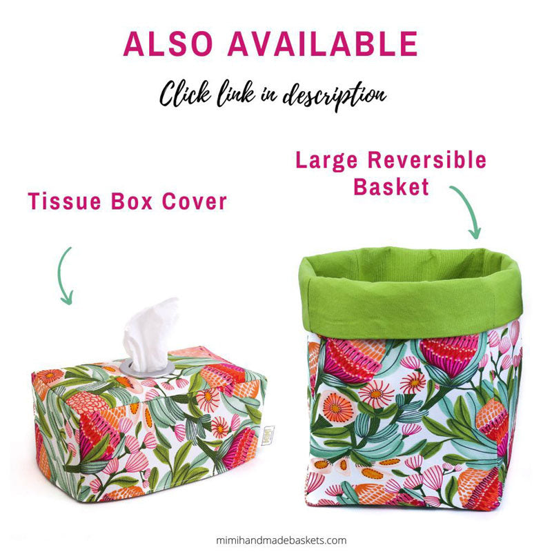 Load image into Gallery viewer, gum-blossom-basket-and-tissue-box-cover-mimi-handmade-australia
