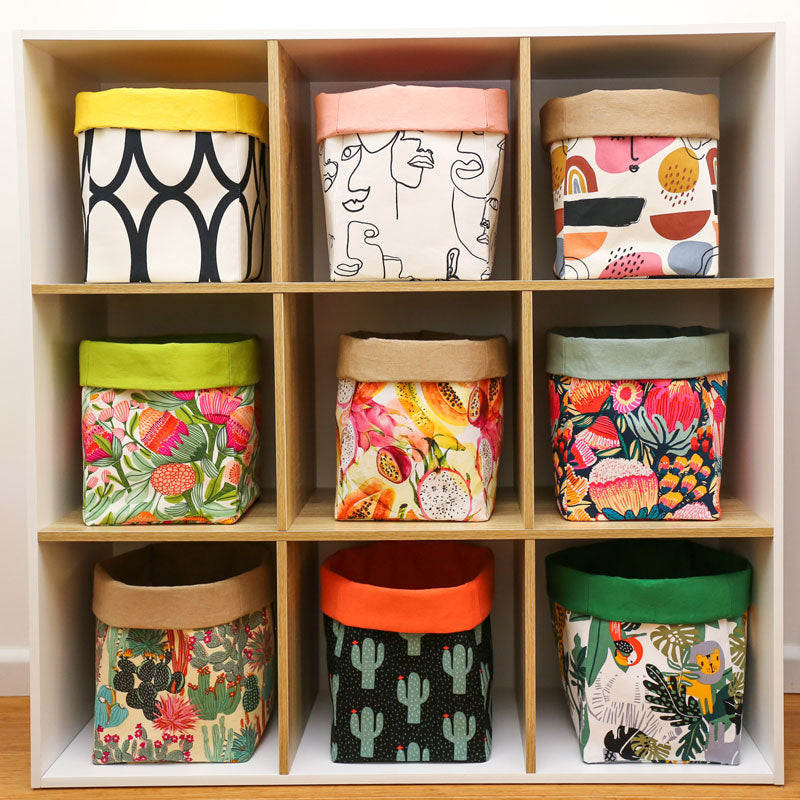 Load image into Gallery viewer, modern-and-colourful-large-cube-strorage-canvas-storage-baskets-for-kallax-shelves

