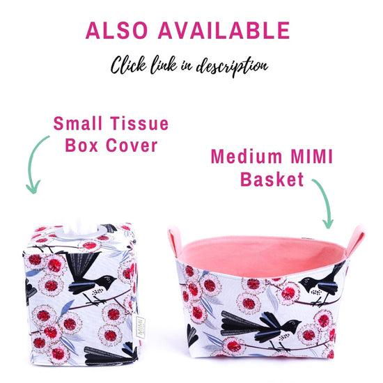 tissue-box-cover-pink-storage basket-bird-australiana-home-decor