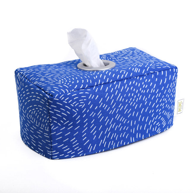 Load image into Gallery viewer, ocean-blue-geometric-tissue-box-cover

