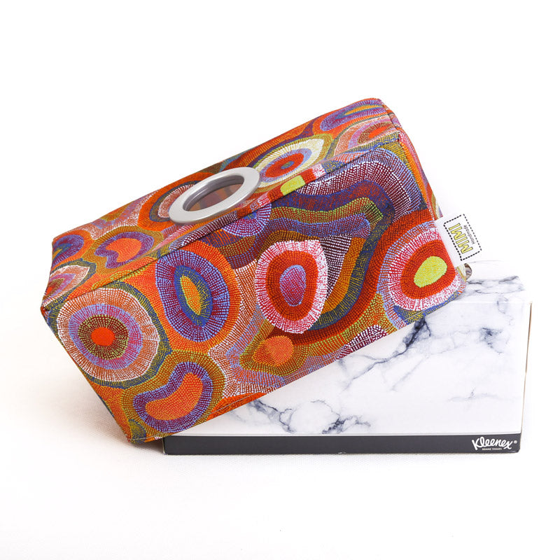 orange-aboriginal-kleenex-tissue-box-cover-mimi-handmade-australia