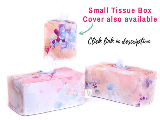 Load image into Gallery viewer, pink-ocean-watercolour-square-and-rectangular-fabric-tissue-box-covers-handmade-in-Australia-by-MIMI-Handmade
