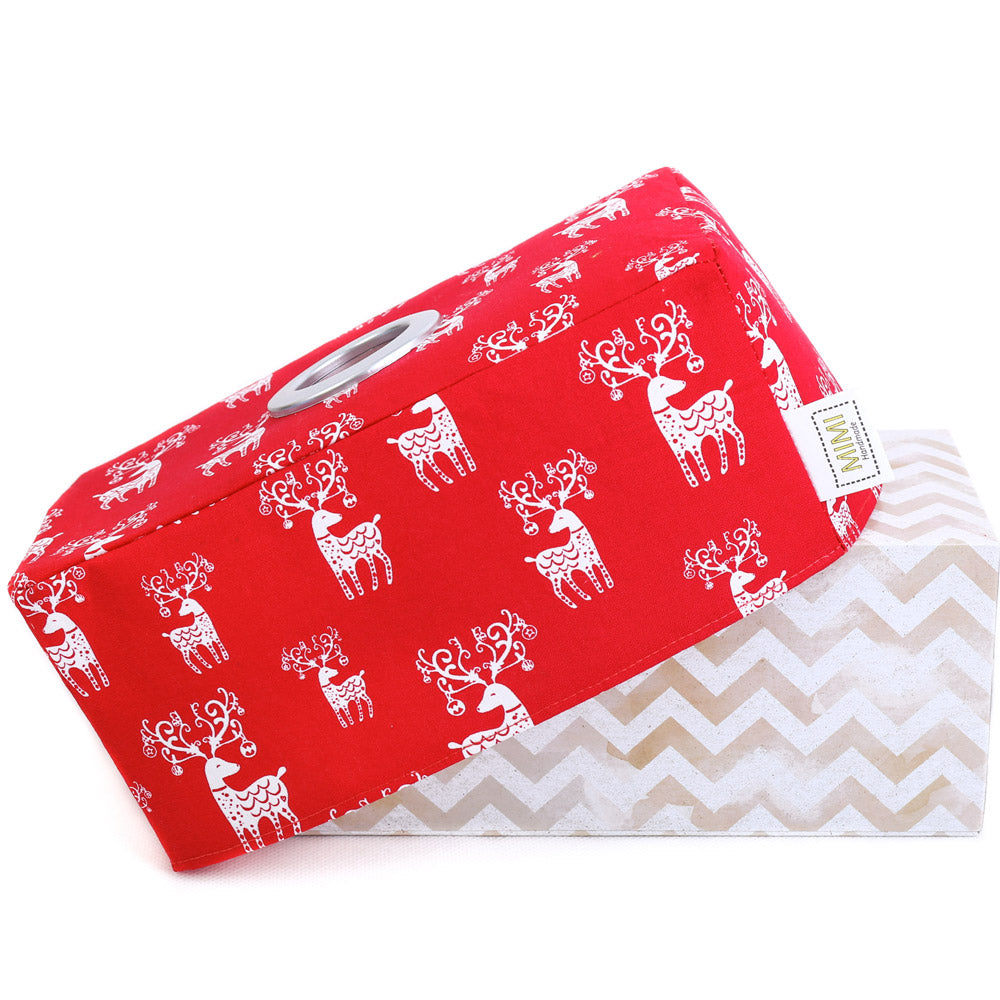 red-rectangular-scandinavian-deer-fabric-tissue-box-cover-holder-by-MIMI-Handmade-covering-facial-tissues-Christmas-in-July-home-decor