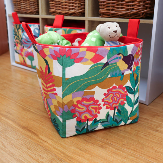 red-tropical-leaves-and-toucan-toy-cube-storage-baskets-for-kallax