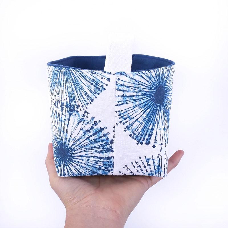 MIMI Handmade - FIREWORKS - Fabric Storage Baskets/Coastal Décor Blue Decorative Basket - MIMI Handmade Baskets