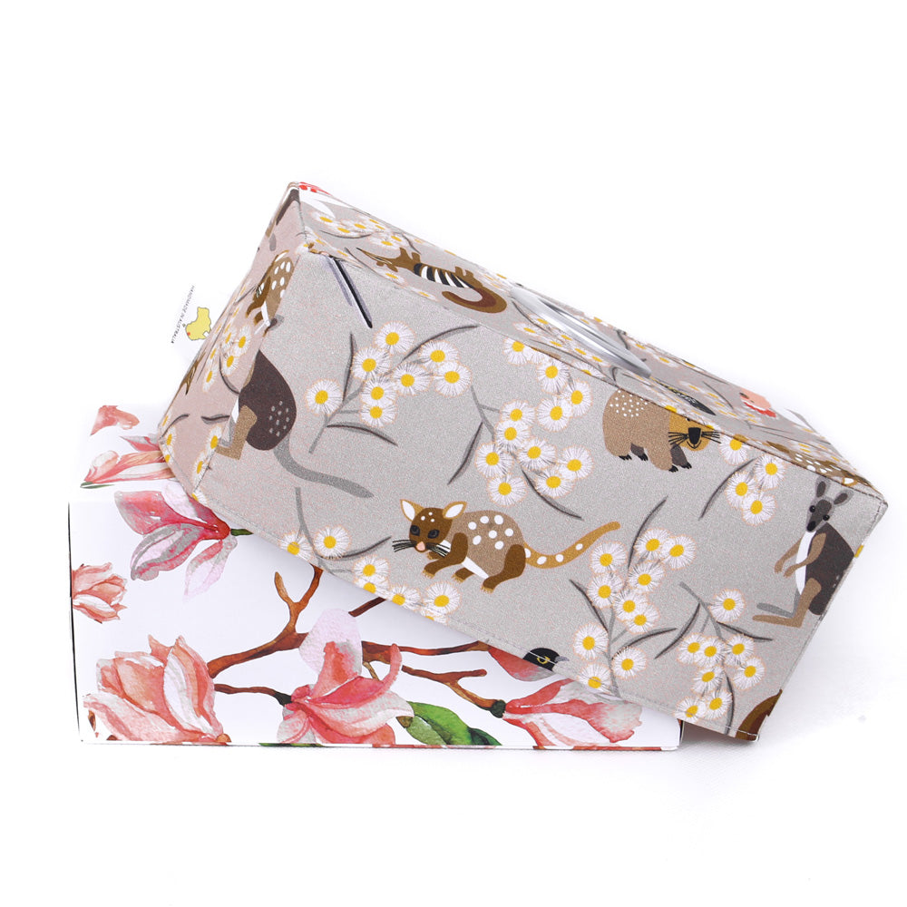 tissue-box-cover-grey-australian-animals-australiana-homewares-mimi-handmade