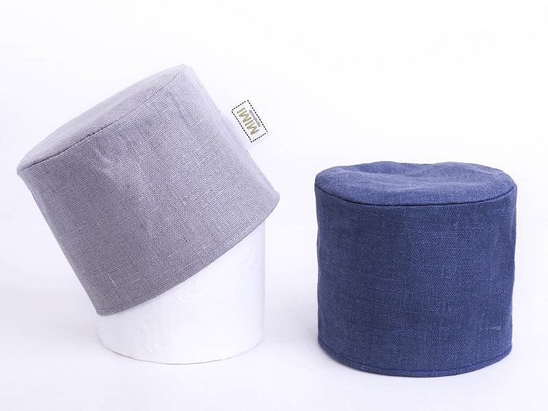 two-grey-and-navy-blue-linen-toilet-cover-bathroom-home-decor-by-MIMI-Handmade-Australia