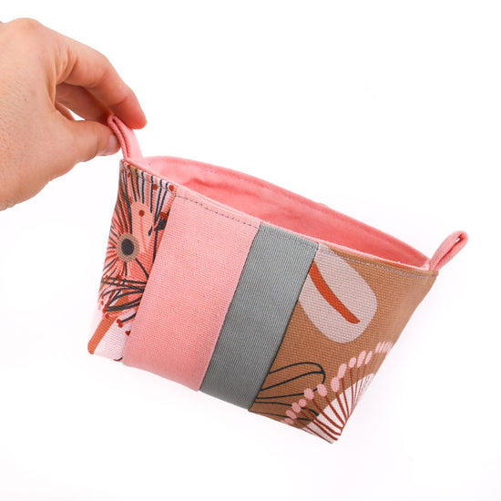 Load image into Gallery viewer, upcycled-basket-pink
