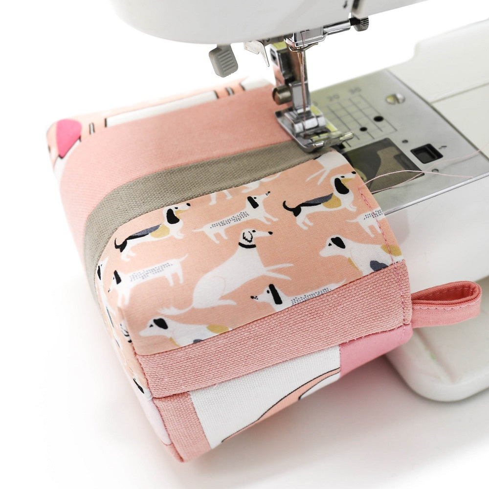 pink-dog-basket-small-wip-sewing-fabric-offcuts-mimi-handmade-australia